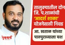 संगमनेर तालुक्यातील दोन जिल्हा परिषद शाळांची ‘आदर्श शाळा’ योजनेसाठी निवड