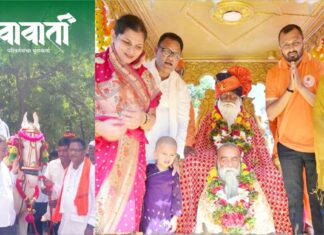 प. पू. गगनगिरी महाराज सप्ताहाच्या मिरवणुकीने परिसर दुमदुमला