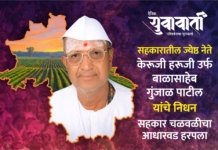 सहकारातील ज्येष्ठ नेते केरूजी हरूजी उर्फ बाळासाहेब गुंजाळ पाटील यांचे निधन